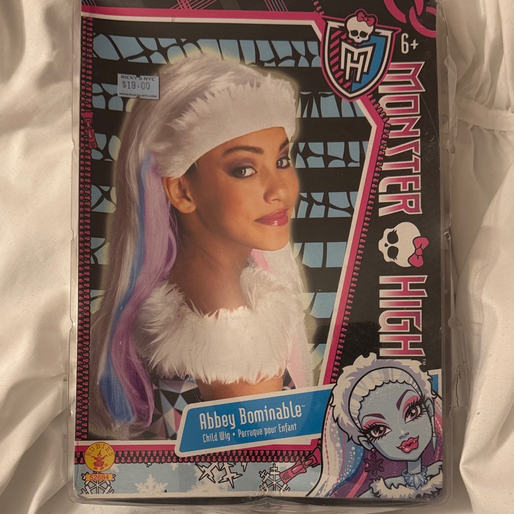Monster High Abbey Bominable Hair and Collar Set - White and Pastel